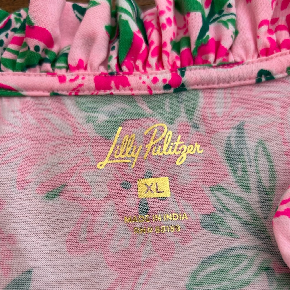 Lilly Pulitzer Hayes Dress Conch Shell Pink Koala La La Women’s Size XL - Picture 7 of 11